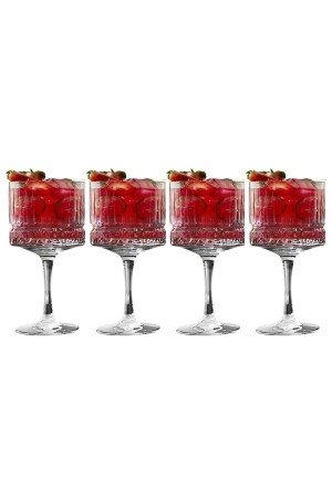 440437 Elysia Mehrzweck-Präsentationsglas/Cocktailglas mit Fuß, 4 Stück Fma471733 222 - Paşabahçe