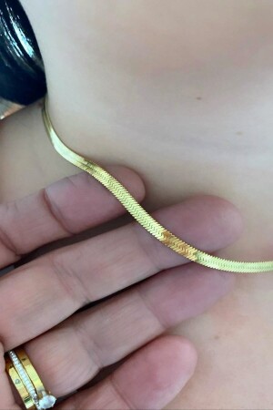 مقعد من الصلب الإيطالي من سلسلة من الذهب - 45 سم - Dlk Taki