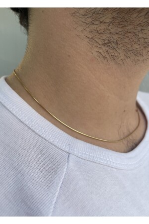 45 cm goldene Unisex-Halskette aus italienischem Stahl mit dünner Kette dop10569963igo - 4