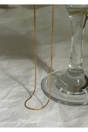 45 cm goldene Unisex-Halskette aus italienischem Stahl mit dünner Kette dop10569963igo - 1