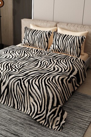 مـنـز بيك سـيت القطن مزدوج الـجاكارد النسيقة الـبيكس السوداء زيبرا بيك 4511 - Monohome