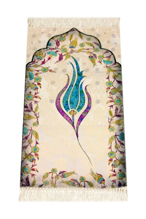 فرشة صلاة النحل النقية - الأزرق - حجم صغير - 46 × 77 سم - İhvan