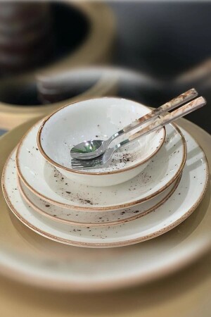 كريم منقذ من النشاطات المضادة 48 قطعة عشاء مجموعة 12 شخص TULUNVTX00001533 - Tulü Porselen