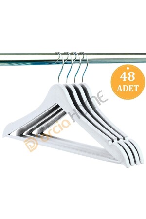 مظهر من الخشب من النوع البلاستيكي 48 معلقة بيضاء - Dorcia Home