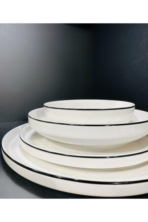 مجموعة تناول الطعام الحديثة 48 قطعة من نوع MNZ-Black لـ 12 شخصًا مجموعة تناول الطعام P153. 35602666 - Mikasa Moor