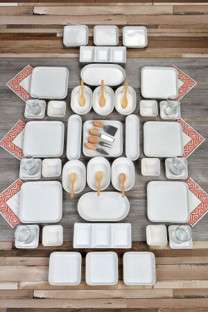 مجموعة فطور مـنـز - مودرن 49 قطعة - Evimsepette