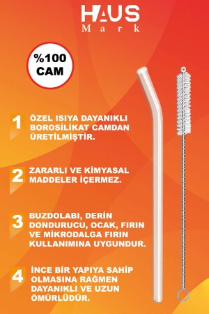 4Adet Cam Pipet 20cm uzunluk- 1Adet Temizleme Fırçası- 1. Kalite termosilikat borosilikat bardak - 3