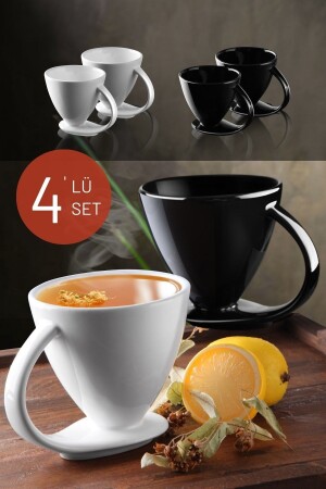 4er-Set für selbst zubereiteten Kaffee, Kräutertee usw. im Sonderdesign.Tassen-Set Syh-byz NDY-STR-2734-4 - 1