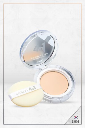 4in1 BBOYAN Cushion SPF50+ PA++++ Whitening / #21 Light Beige Powder - 1