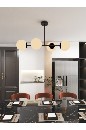 MNZ-4-Plus Globe Glass White Detailed عصرية فخمة الشنابل القابض-4 - avizade