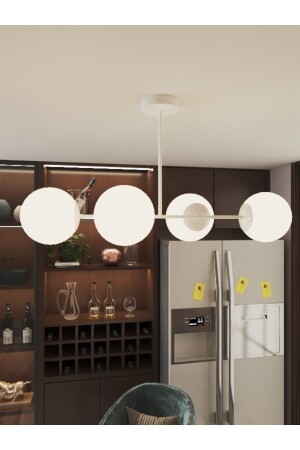 MNZ-4-Plus Globe Glass White Detailed عصرية فخمة الشنابل القابض-4 - avizade