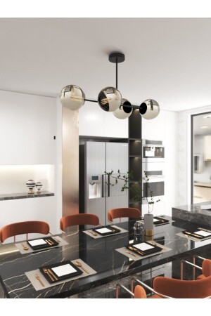 MNZ-4- Piece Glop ثانيات الدهون الزجاج التفصيلية الشنابل الراقية الحديثة - avizade