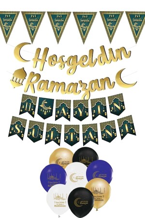 4lü Ramazan Süsleme Seti Hoşgeldin Ramazan Yazı Dini Islami Ramadan Banner Oda Mekan Iftar Balon Süs - 7