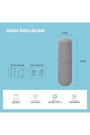 4'lü Set Seyahat Tipi Aksesuar Taşıma Kabı Gözlük Diş Fırçası Diş Macunu Saklama Kutusu 7480000716351 - 7