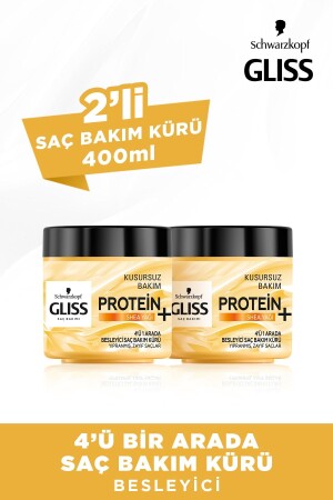 4'ü 1 Arada Besleyici Saç Bakım Kürü - Shea Yağı Ile 400 Ml X 2 Adet - Gliss