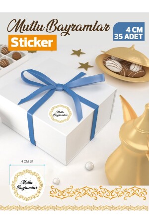 مـنـز - طـاب عـيد العـيد علامة 4x4 سم 35 قطعة رمضان عيد العـداد الملتصق طاب عـيد الحلوى اللحم - Tuğset Etiket
