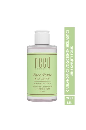 م.ن.ز-غليسرين، فيتامين ب5، مضاد للثدي و السوداء، تونيكي لضمان البقر مع استخراج زيت الورد 200 مل 50 - NEED COSMETİCS
