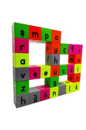 الحروف المغناطيسية من النظام (مجموعة 5 رسائل - 29 مكعب مغناطيسي) ألعاب تطوير الذكاء التعليمي للسنين 5 6 KO029B - KÜPSS