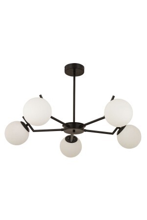 م.ن.ز-سارة 5-قطعة زجاج أسود أبيض عصري غرفة الأطعمة فوق غرفة المعيشة الراجعية شمعة 3456-05-BL - Apliqa