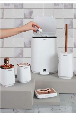 مـنـز-أمـارا البلاستيكي 5 قطع حمام مجموعة أسفل-5 قطع حمام مجموعة - AROW