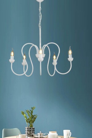 غرفة الشباب البيضاء من 5 قطع - غرفة المعيشة - مصباح المطبخ 7000-104-05-WH - Apliqa