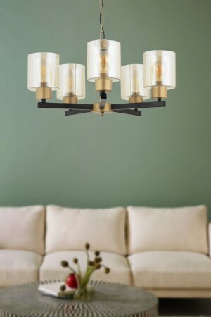 منز جادي 5 قطع شمعة قديمة سوداء ملونة العسل الزجاج الحداثة غرفة نوم صغار غرفة المعيشة الاحترافية شمعة 7000-9010-05-1-FR - Apliqa