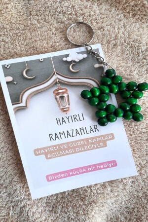 5 Adet Yeşil Yıldız Anahtarlık - Ramazan Hediyesi - Konsept Hediye - 2