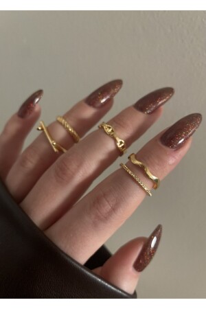 مجموعة من 5 حلقات رقيقة مشتركة - Kiligistanbul