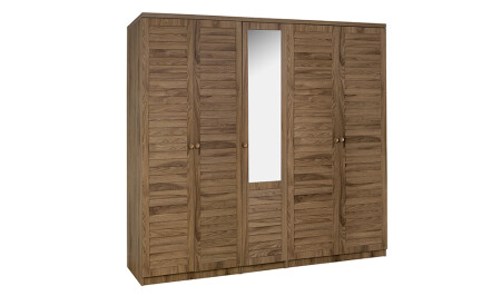 خزانة الملابس من الجوز - 5 أبواب - Cadde Yıldız