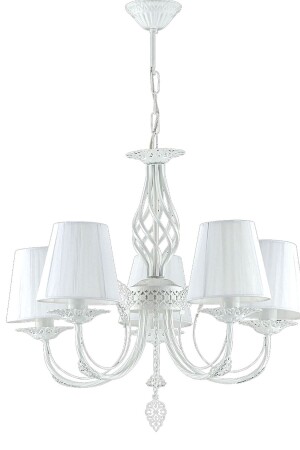 منز كلاسيكي منز مع 5 قبعات بيضاء F-137-5-B - Trendylight