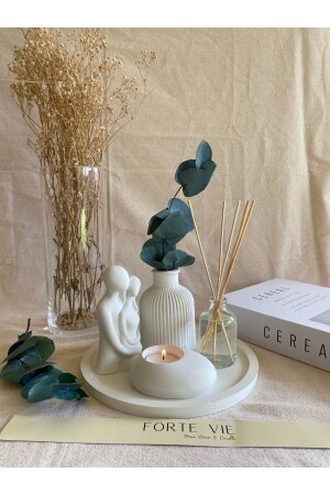 المكعب السكندنافي المزخرف - العاشق - عطرة الغرفة - ضوء الشاي - صناديق مستديرة 5 قطع مجموعة - Forte Vie