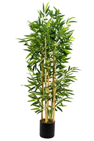 5 Gövdeli Yoğun Yapraklı 120 Cm Yapay Bambu Ağacı - Yapay Çiçekçiniz