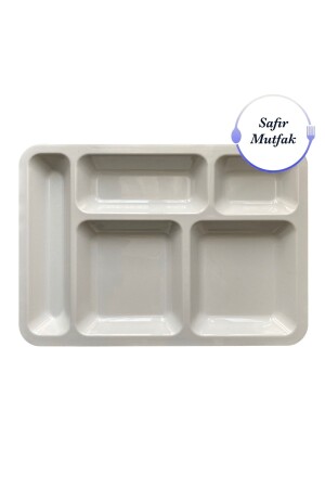 5 Gözlü Beyaz Tabldot Tabak- Tabilot- Tabildot (10'DAN FAZLA SİPARİŞLER İÇİN AÇIKLAMAYA BAKINIZ) - Gül Plastik