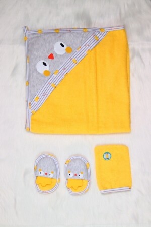 5 Jahre alt Unisex Baby Yellow Chick Bademantel-Handtuch-Set 15429-Gelb - 8