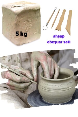 5 kg Seramik Hamuru Seti- Kil Çamuru ebeşuar- oyun hamuru seti- havayla kuruyan kil çamur seramik - O&S Oyun Ve Sanat Eğlen-Üret