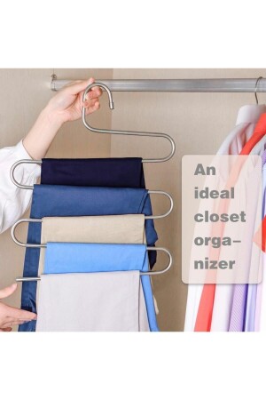 5-lagiger Metall-Hose-Schal-Aufhänger, Schrank-Organizer, Hosen-Aufhänger - 5