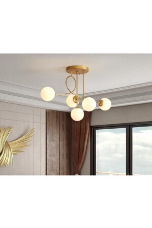 منز جايد فاخرة ملون عصري قديم الجسم الزجاج الأبيض غرفة المعيشة - المطبخ - غرفة النوم 5 قطعة شمعة LAJ6874 - Fer Avize