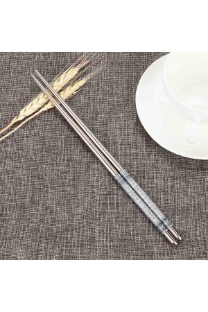 5 Li Paslanmaz Çelik Metal Chopstick GKSY011 - 5