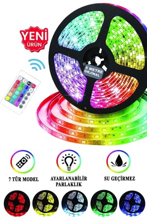 5 m ferngesteuerter Suchscheinwerfer RGB-LED-Streifenlampe Innen- und Außenbeleuchtung mit Silikonkleber thermisch7458555 - 3