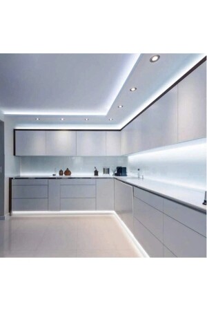 5 Meter weißer LED-Streifen für Küchenschrank, 3 Chips + 12-V-Adapter, Plug-and-Play mit Ein-Aus-Schalter, 5 Meter GR-Şrtbyz5m - 9
