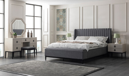 غرفة نوم من 5 أبواب من طراز MNZ-Millenium مع صندوق تخزين - Cadde Yıldız