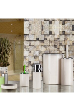 مجموعة ملحقات الحمام من 5 قطع من MNZ-Primanova Lenox - Beige EVIDEA7029 - Prima Nova