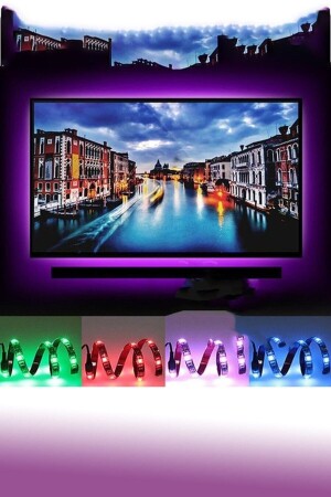 5 Mt Animasyonlu Tak Çalıştır Kumandalı Rgb Şerit Işık Aydınlatma 5 Metre-yapışkan Set Ultra Pixel - 4