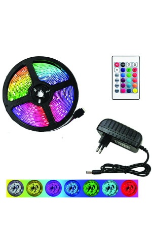 5 mt ferngesteuertes Flutlicht RGB-LED-Streifenlampe Innen- und Außenbeleuchtung mit Silikonkleber agu-5 mt Einzelchip - 7