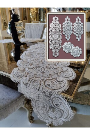 (منيز داملا) 5 قطع (فخم) غرفة المعيشة (فندق الكافي) طاولة (فخم) مجموعة (فرانس) - Neubella Home