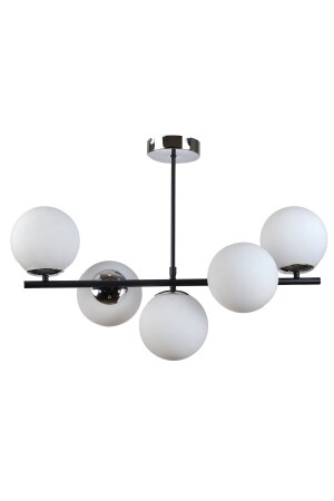 م.ن.ز-روما تصميم عصري غرفة المعيشة غرفة الطعام مطبخ الأسود اللون الأبيض الزجاج 5 صف الشنابل R326163 - Modavize