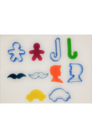 مجموعة من 5 طلاءات كوكي كوبات من البوليكاربونات - طفل، قنينة حلوى، شارب، رجل، سيارة RP00090 - AGN STORE