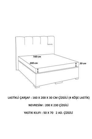 5-Sterne-Luxus-Hoteltyp-Bettbezug-Set aus elastischem, gestreiftem weißem Baumwollsatin, 160 x 200 cm, Otels2022 - 7