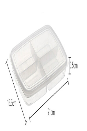 5 Stück 4-Fächer-Aufbewahrungsbehälter für Mahlzeiten, Fleisch und Gemüse – Gefrierschrank-Aufbewahrungsbox für gefrorene Hülsenfrüchte BAYEV-5PCS PULSES CONTAINER - 7