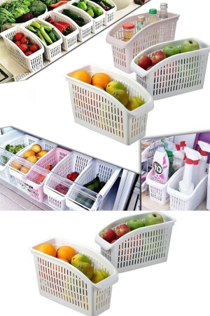 5 Stück Kühlschrankkorb, Schrank-Organizer, Obst- und Gemüse-Organizer - 4